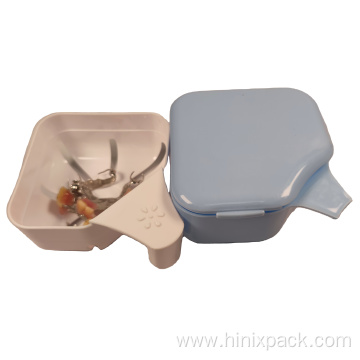 Plastic Denture Storage Orthodontic Box Mouth Tray Case